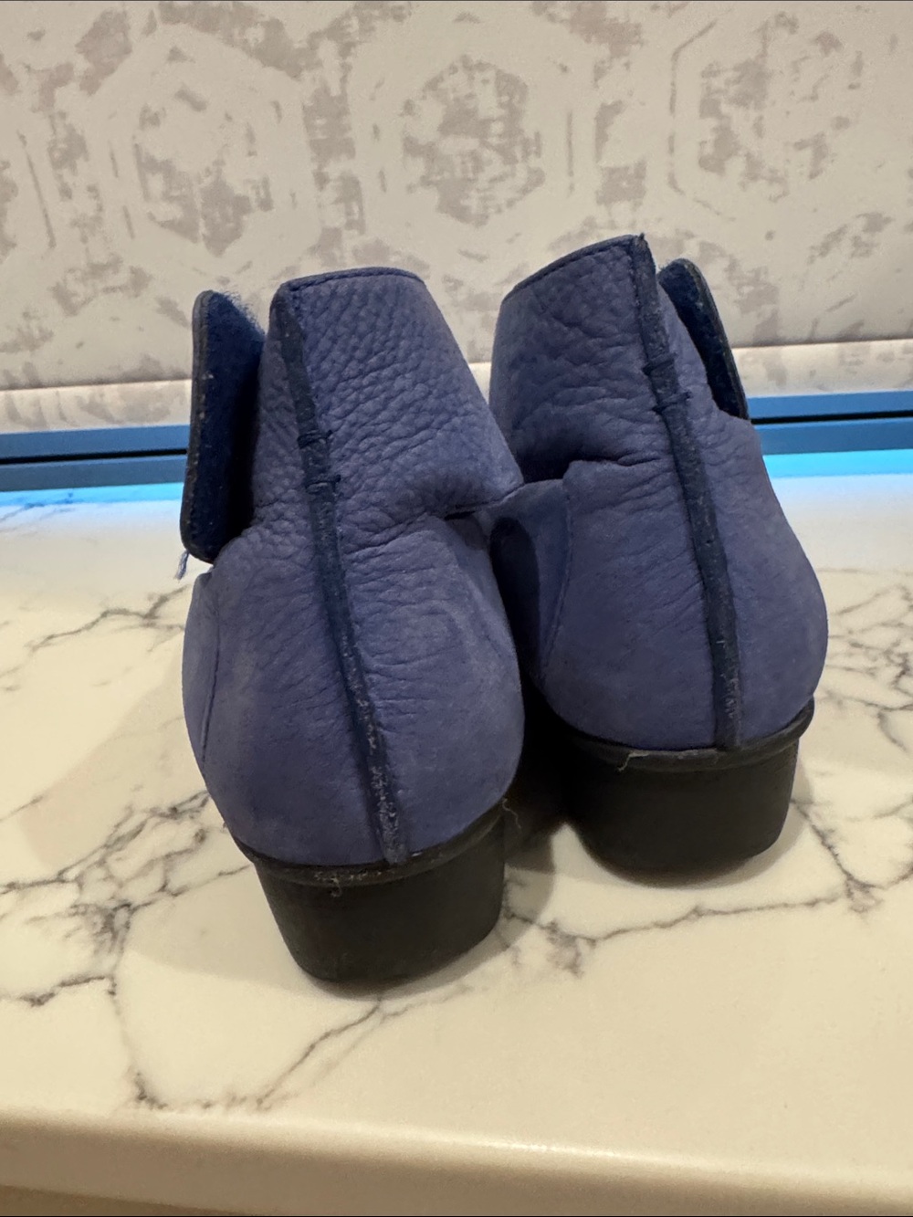 Dansko Blue Leather Ballet Wedge Shoes - Picture 5 of 7